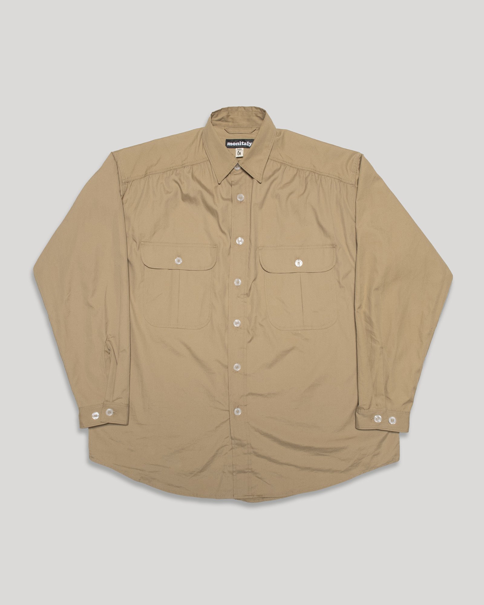 MONITALY / 半袖シャツ/S/コットン/BEG Shop Tops | Explore Tops Today — Shop Now — MONITALY